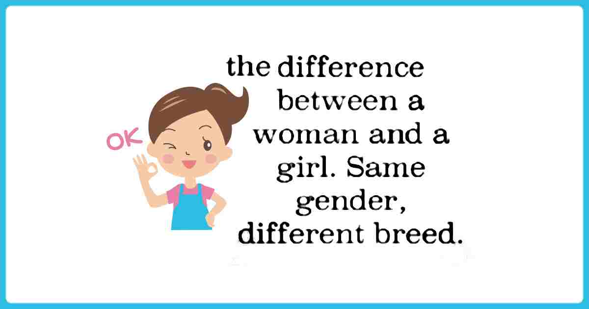 The difference between girl and woman