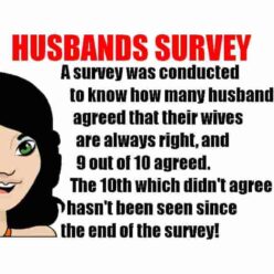 Survey about husbands funny quote