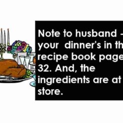 Husband dinner humor