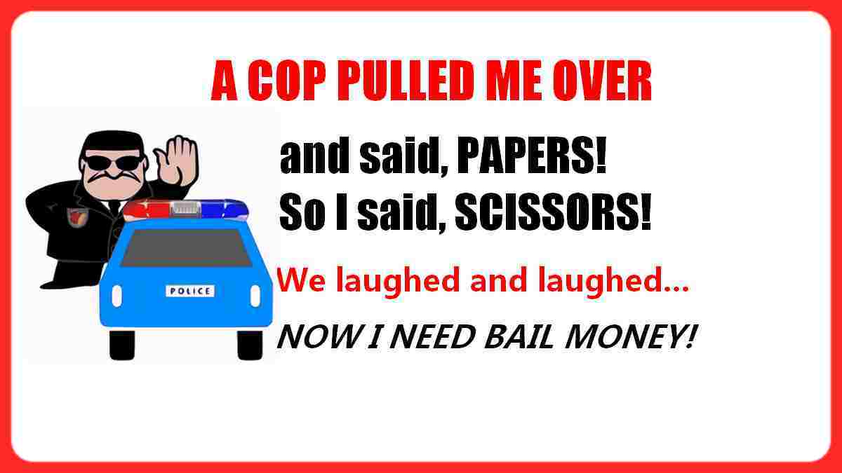 a cop pulled me over funny quote