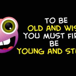 To be old and wise funny saying