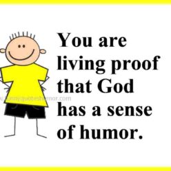 GOD has sense of humour