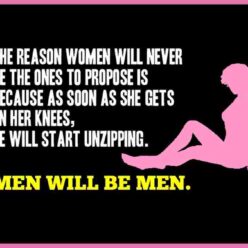 Humor woman propose