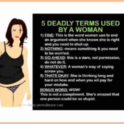 Woman's funny terms