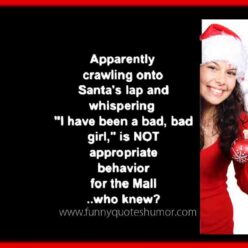 Sitting into Santa's lap