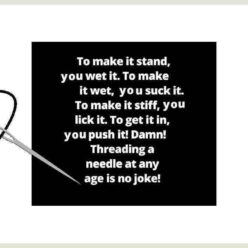 age and threading funny quote