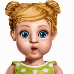 Animated funny talking girl